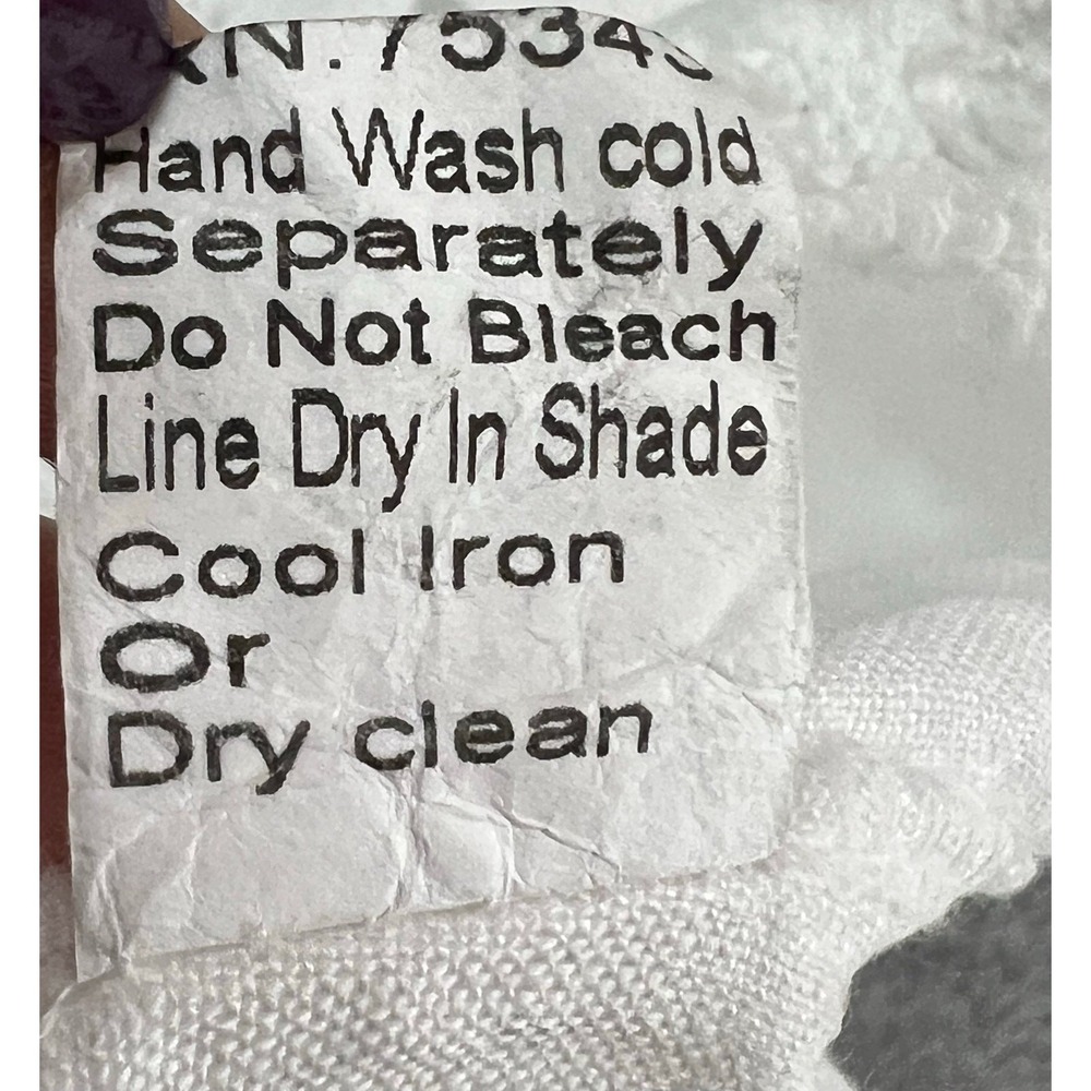 Lungo L'Arno Top Womens S White Linen Blouse Lace Crochet Cottage Beach Italy - Picture 11 of 12